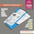 Airplane Boarding Pass with FREE Thank You Card